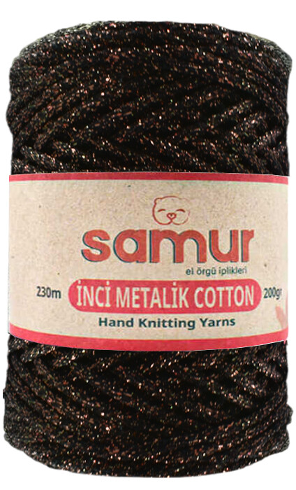 SAMUR,METALİC COTTON L119 KOYU KAHVE - SAMUR
