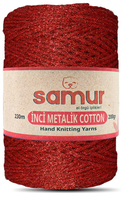SAMUR,METALİC COTTON L120 KIRMIZI - SAMUR