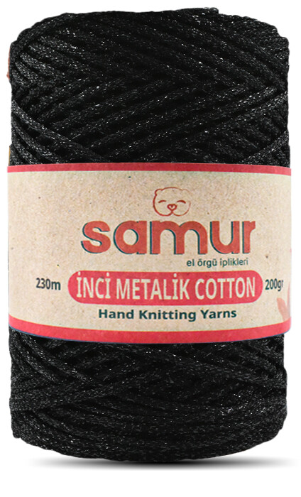 SAMUR,METALİC COTTON L123 SİYAH - SAMUR