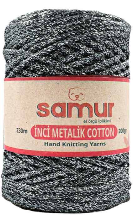 SAMUR,METALİC COTTON L124 KOYU GRİ - SAMUR