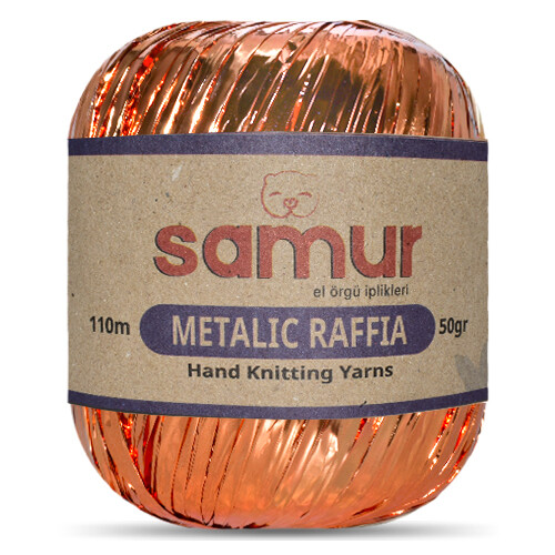 SAMUR,METALİK RAFFİA 103 TURUNCU - SAMUR