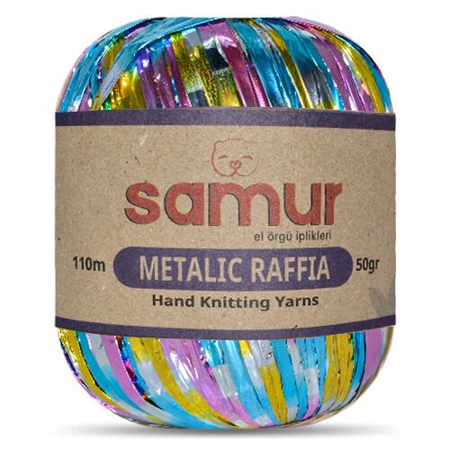 SAMUR,METALİK RAFFİA 107 GÖKKUŞAĞI - SAMUR