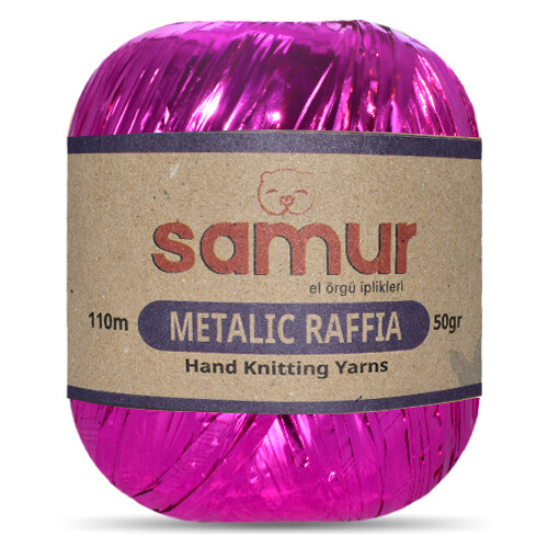 SAMUR,METALİK RAFFİA 111 PEMBE - SAMUR