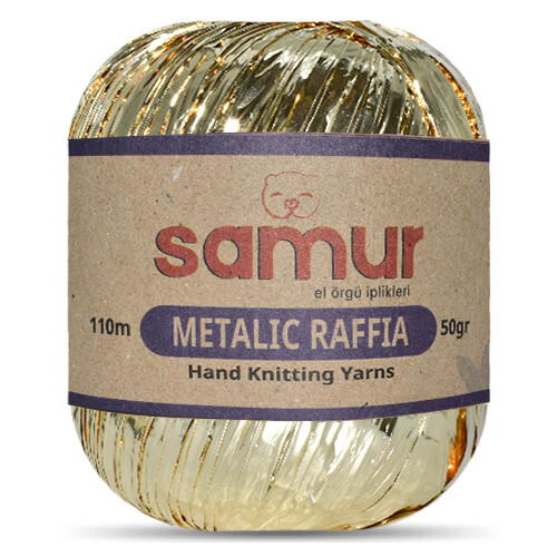 SAMUR,METALİK RAFFİA 114 SARI - SAMUR