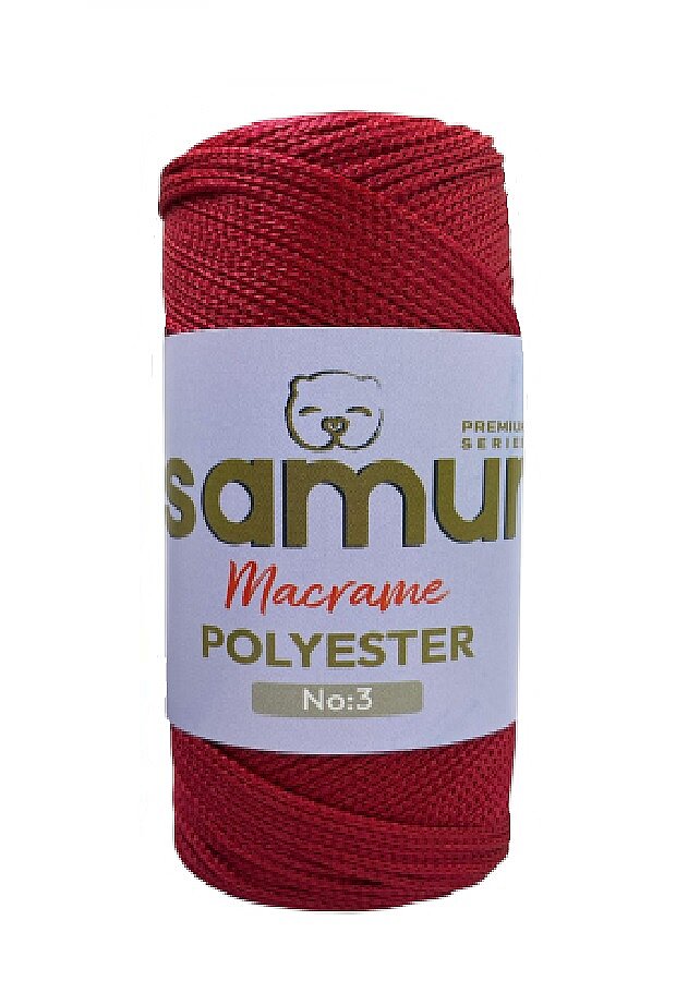 SAMUR,3 NO POLYESTER MAKROME 0105 KIRMIZI - SAMUR