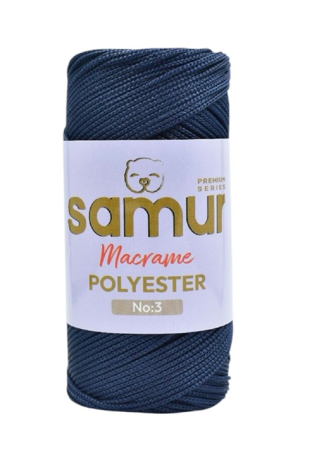 SAMUR,3 NO POLYESTER MAKROME 0370 LACİVERT - SAMUR