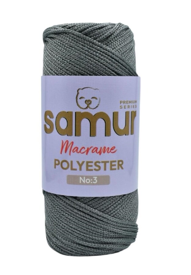 SAMUR,3 NO POLYESTER MAKROME 0423 GRİ - SAMUR