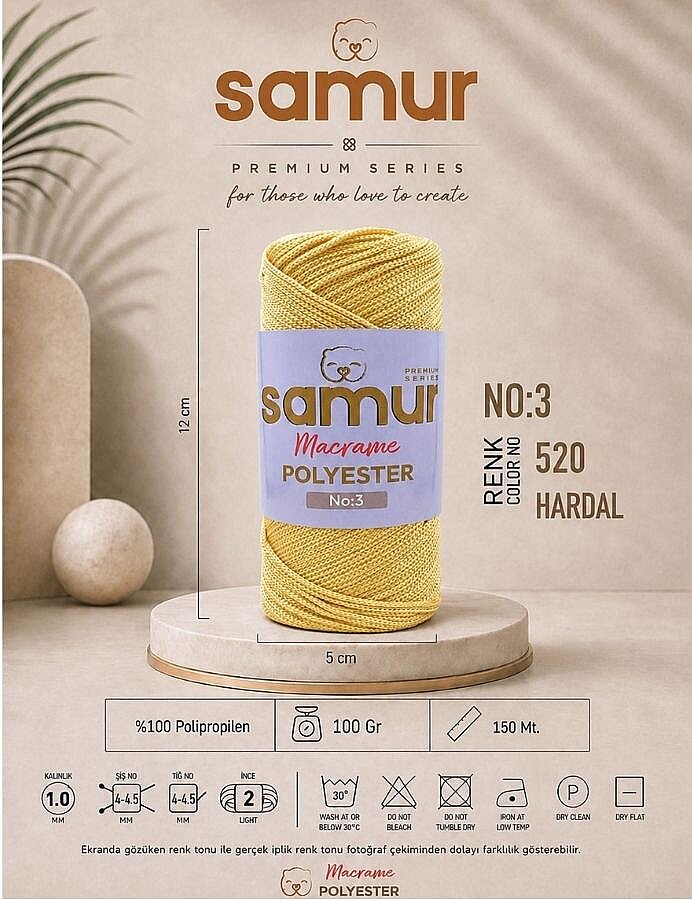 SAMUR,3 NO POLYESTER MAKROME 0520 HARDAL - SAMUR