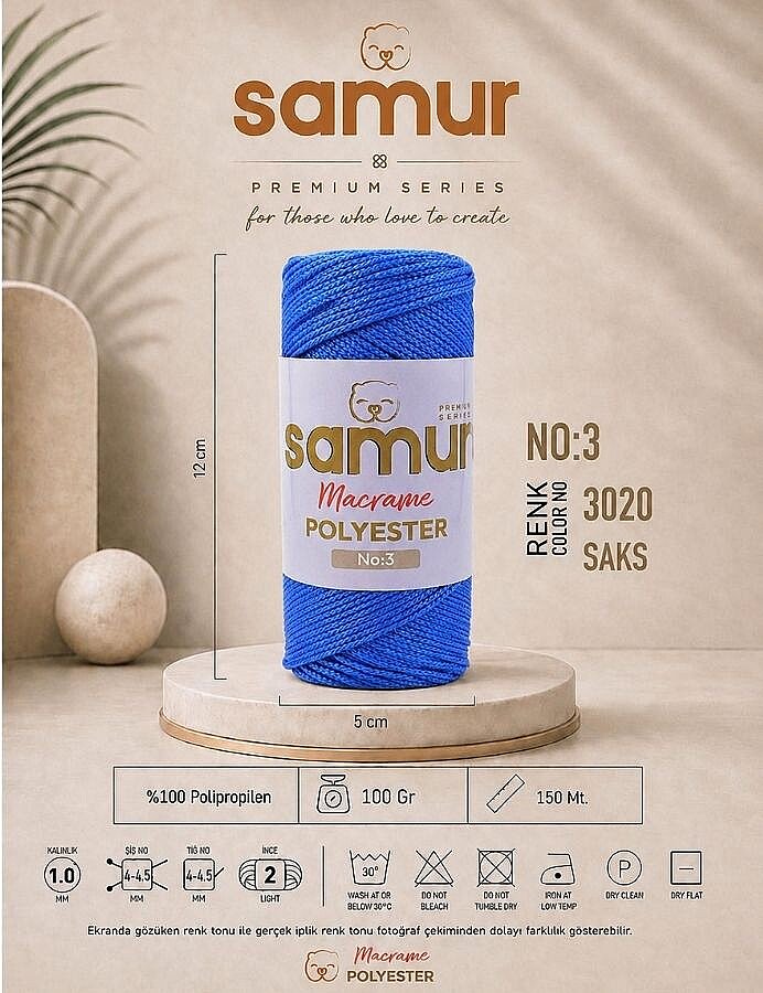 SAMUR,3 NO POLYESTER MAKROME 3020 SAKS - 1