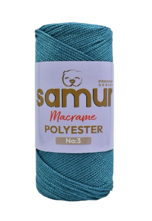 SAMUR,3 NO POLYESTER MAKROME 3042 MAVİ - SAMUR