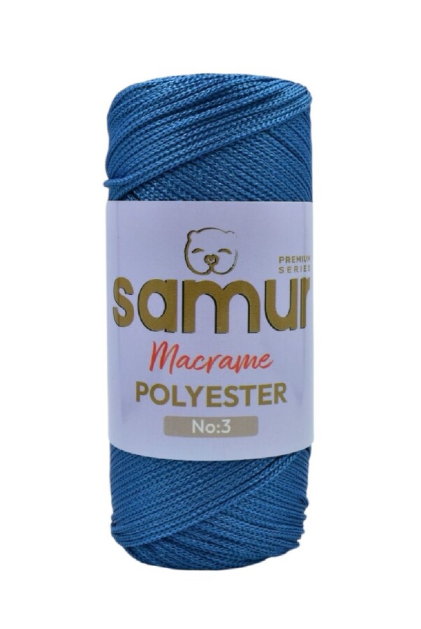 SAMUR,3 NO POLYESTER MAKROME 3380 MAVİ - SAMUR