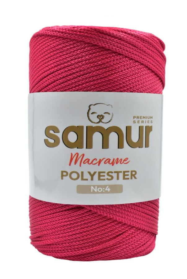 SAMUR,4 NO POLYESTER MAKROME 1845 KOYU KIRMIZI - SAMUR