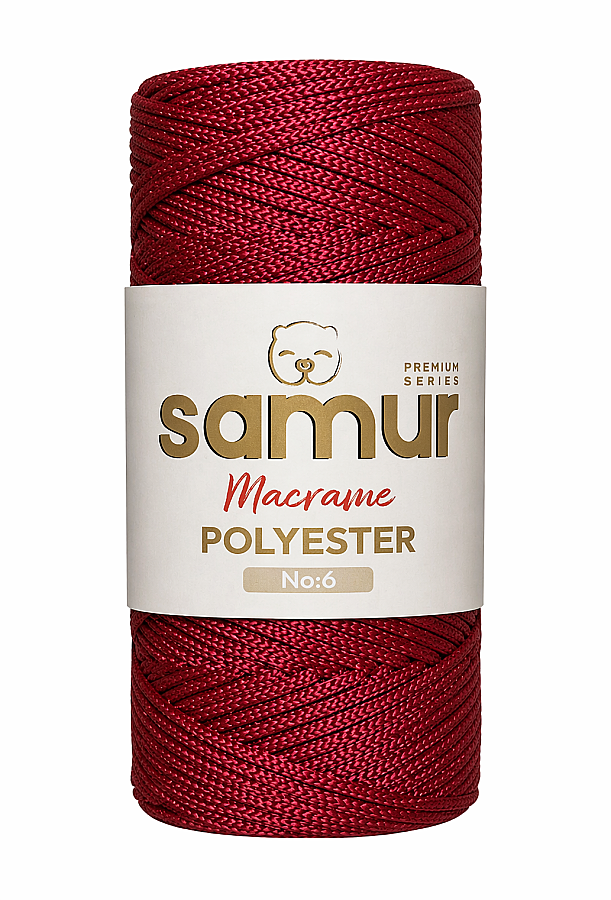 SAMUR,6 NO POLYESTER MAKROME 0105 KIRMIZI - SAMUR