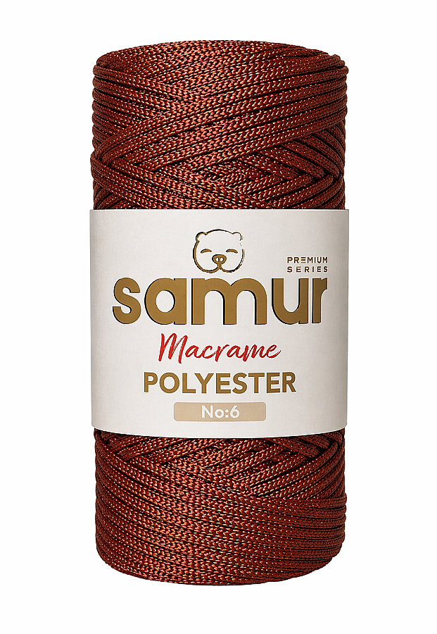 SAMUR,6 NO POLYESTER MAKROME 0118 KİREMİT - SAMUR