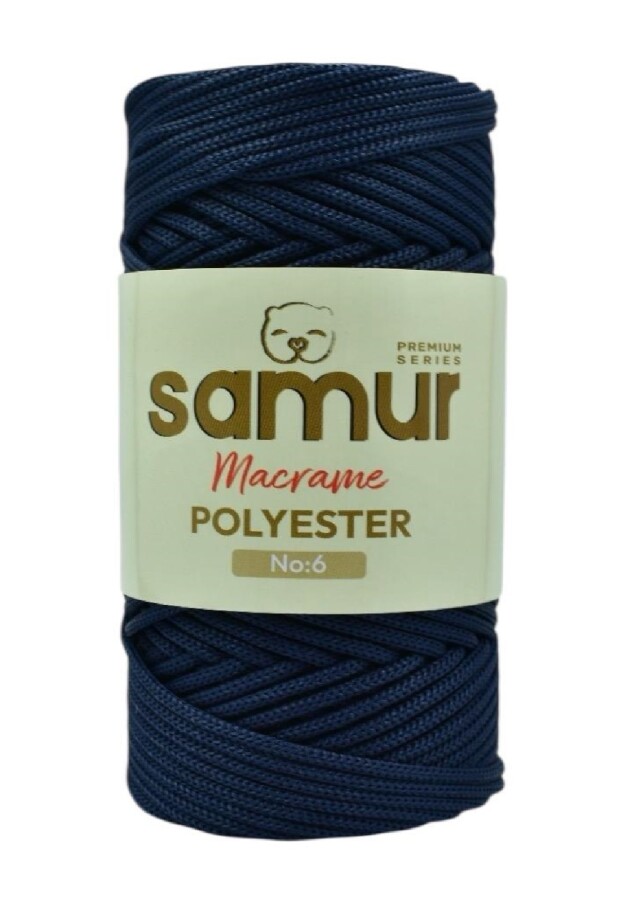 SAMUR,6 NO POLYESTER MAKROME 0370 LACİVERT - SAMUR