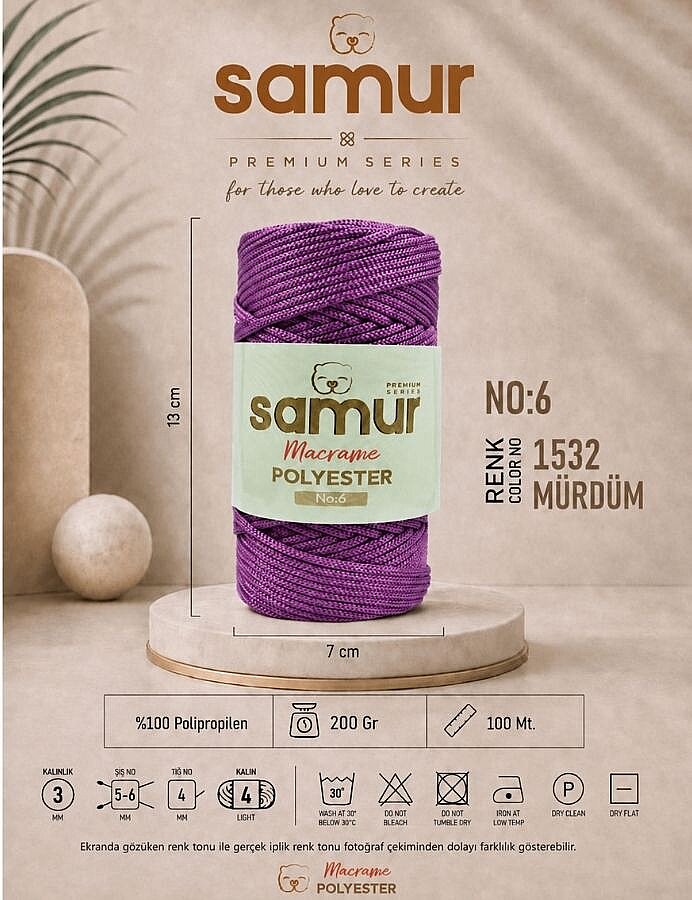 SAMUR,6 NO POLYESTER MAKROME 1532 MÜRDÜM - SAMUR