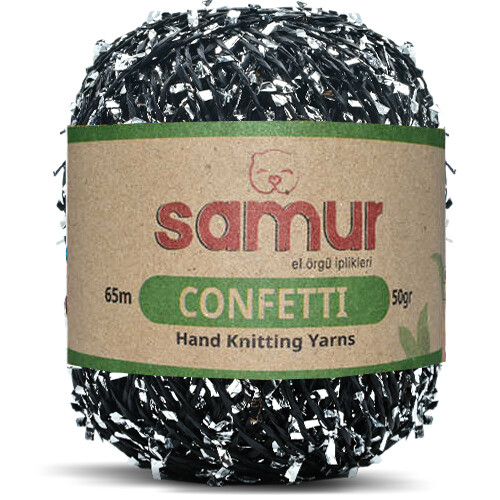 SAMUR,CONFETTİ 08 BEYAZ.SİYAH - SAMUR