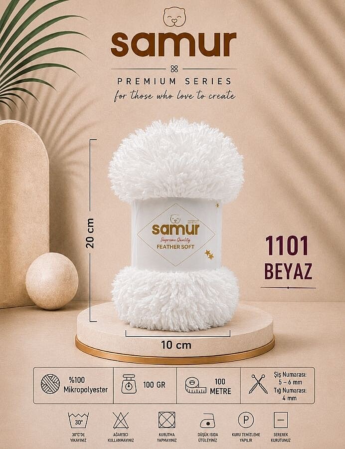 SAMUR,FEATHER SOFT 1101 BEYAZ - SAMUR