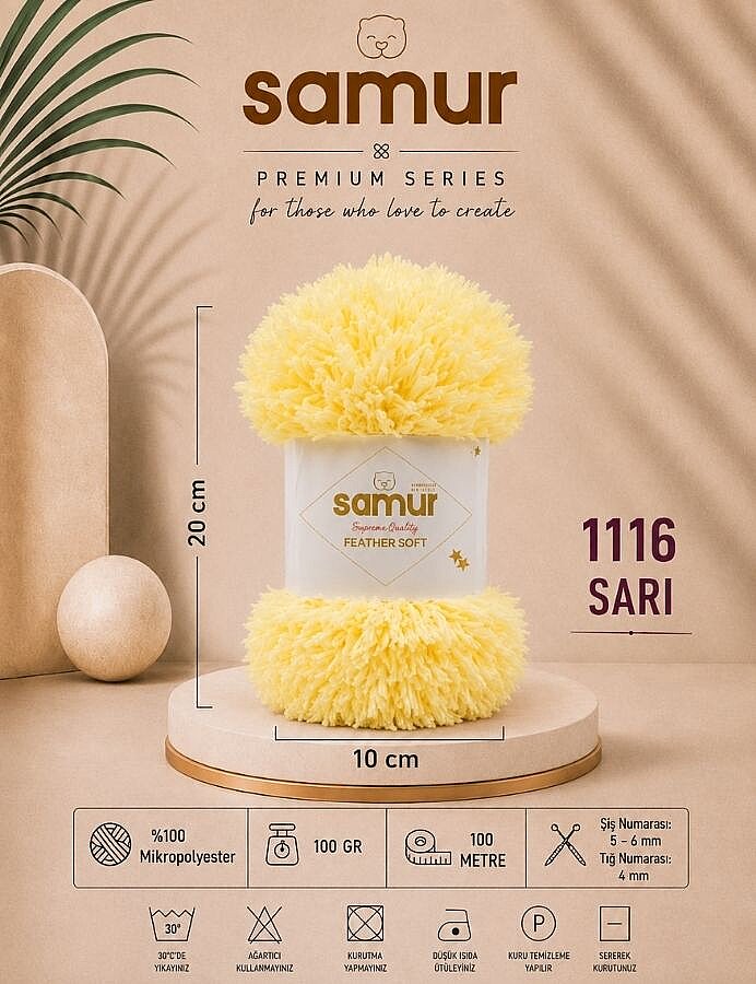 SAMUR,FEATHER SOFT 1116 LİMON SARI - SAMUR
