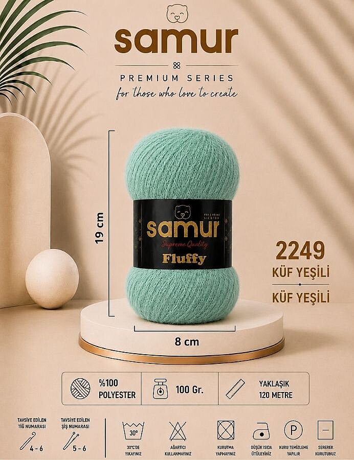 SAMUR,FLUFFY 2249 KÜF YEŞİL - SAMUR