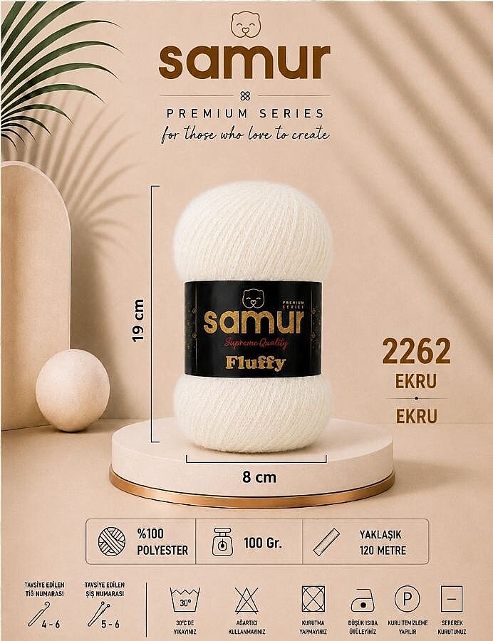 SAMUR,FLUFFY 2262 EKRU - SAMUR