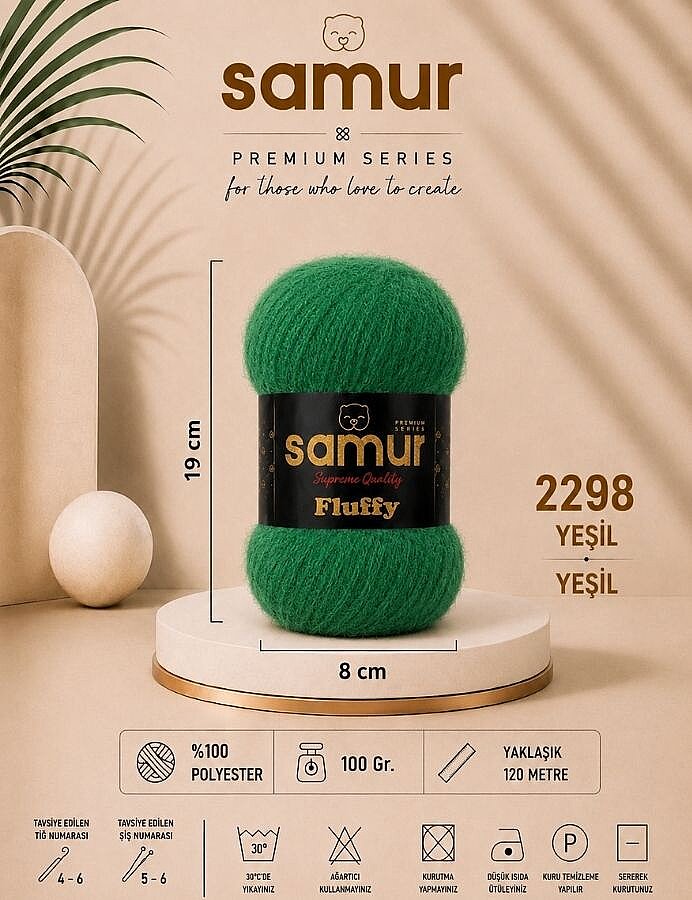 SAMUR,FLUFFY 2298 YEŞİL - SAMUR