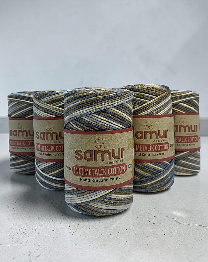 SAMUR,İNCİ METALİK COTTON BATİK 153 - 4