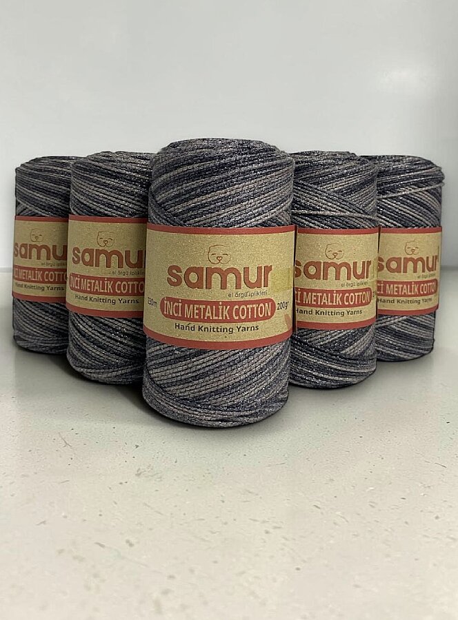 SAMUR,İNCİ METALİK COTTON BATİK 154 - 4