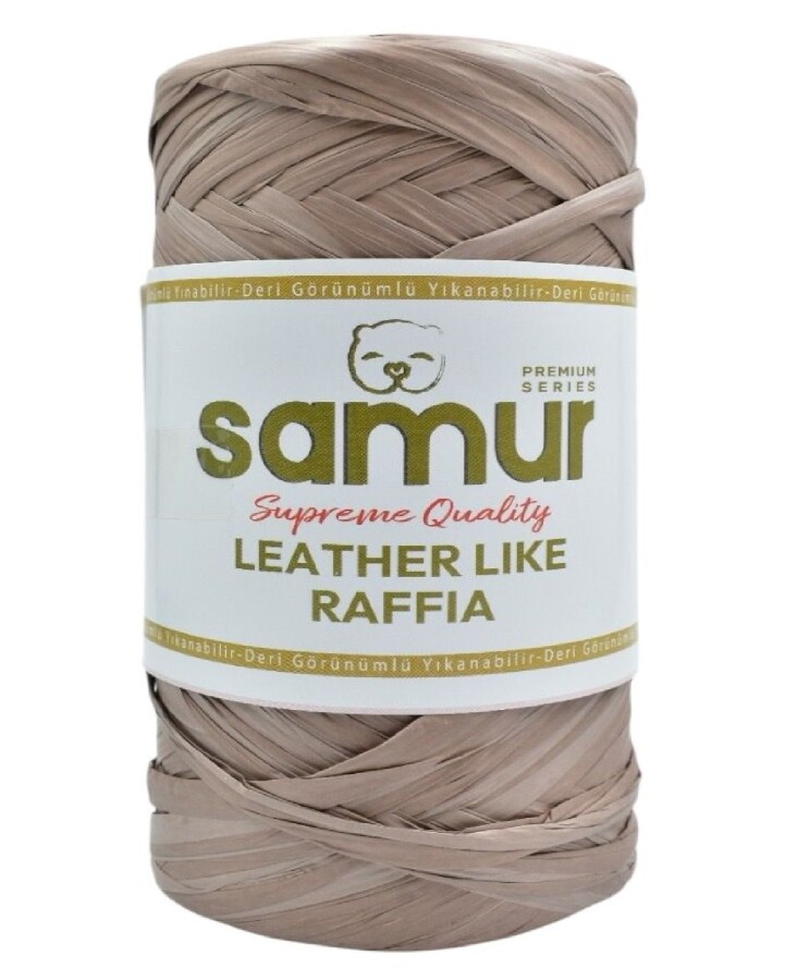 SAMUR,LEATHER LİKE RAFFİA 03 AÇIK VİZON - SAMUR