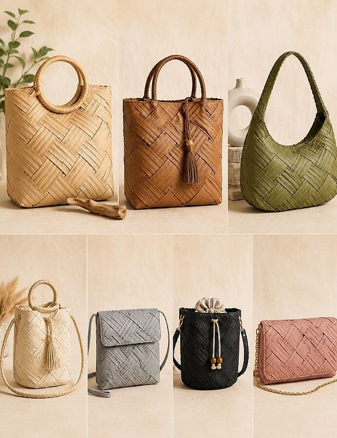 SAMUR,LEATHER LİKE RAFFİA 04 KOYU VİZON - 3