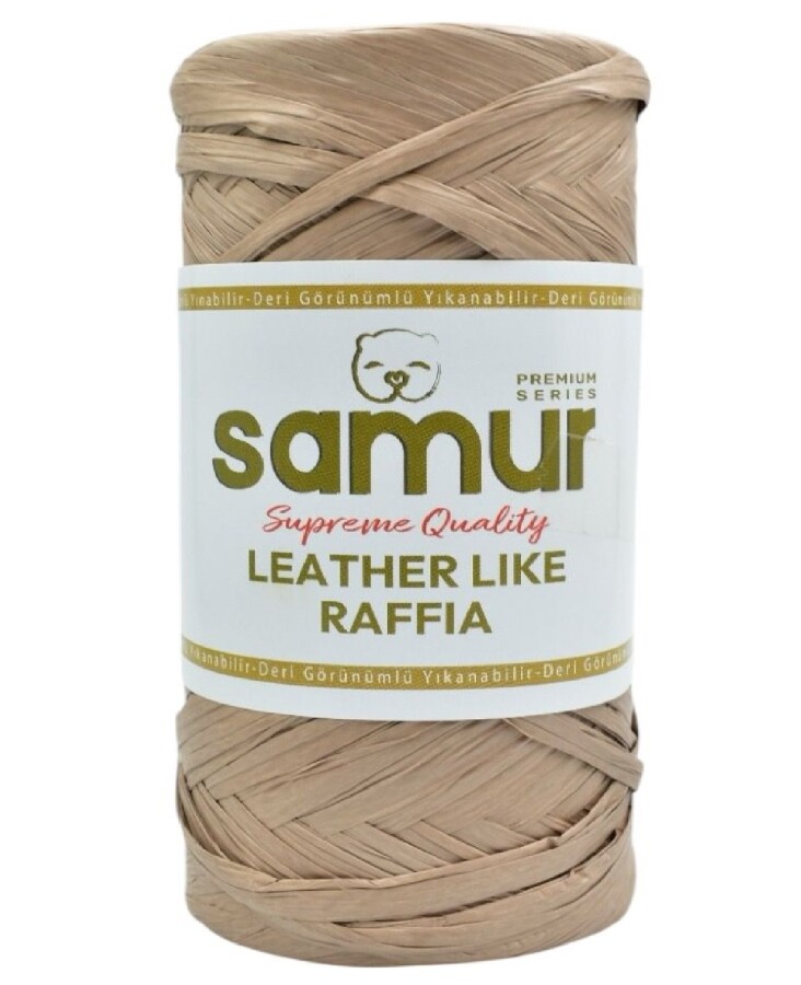 SAMUR,LEATHER LİKE RAFFİA 06 KOYU BEJ - SAMUR