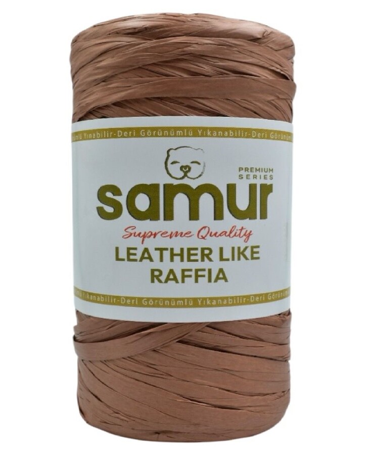 SAMUR,LEATHER LİKE RAFFİA 07 TABA - SAMUR