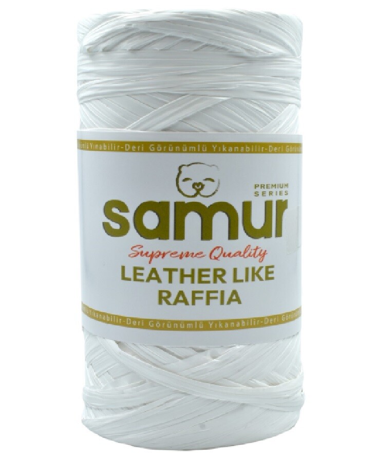SAMUR,LEATHER LİKE RAFFİA 09 BEYAZ - SAMUR
