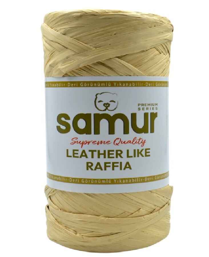 SAMUR,LEATHER LİKE RAFFİA 10 KREM - SAMUR