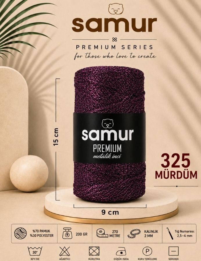 SAMUR,İNCİ METALİK COTTON 325 - 
