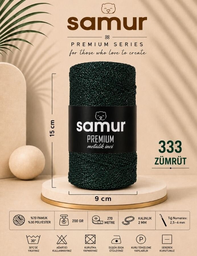 SAMUR,İNCİ METALİK COTTON 333 - 