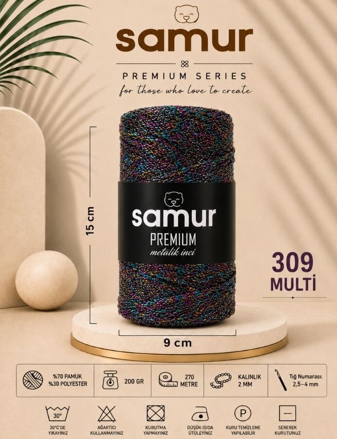 SAMUR,İNCİ METALİK COTTON 309 - 