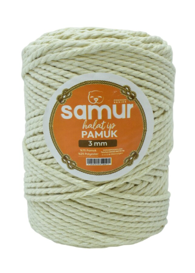 SAMUR,PAMUK HALAT İP 03 MM - SAMUR