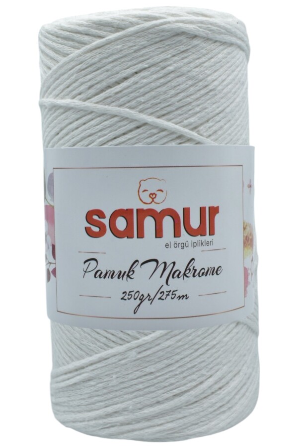 SAMUR,PAMUK MAKROME A25 BEYAZ - SAMUR