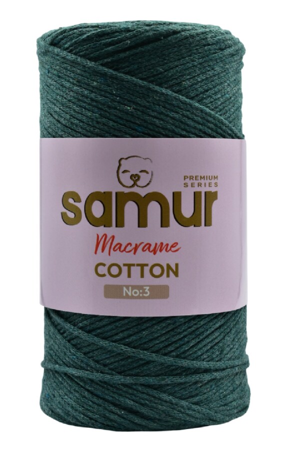 SAMUR,PAMUK MAKROME A49 KOYU YEŞİL - SAMUR