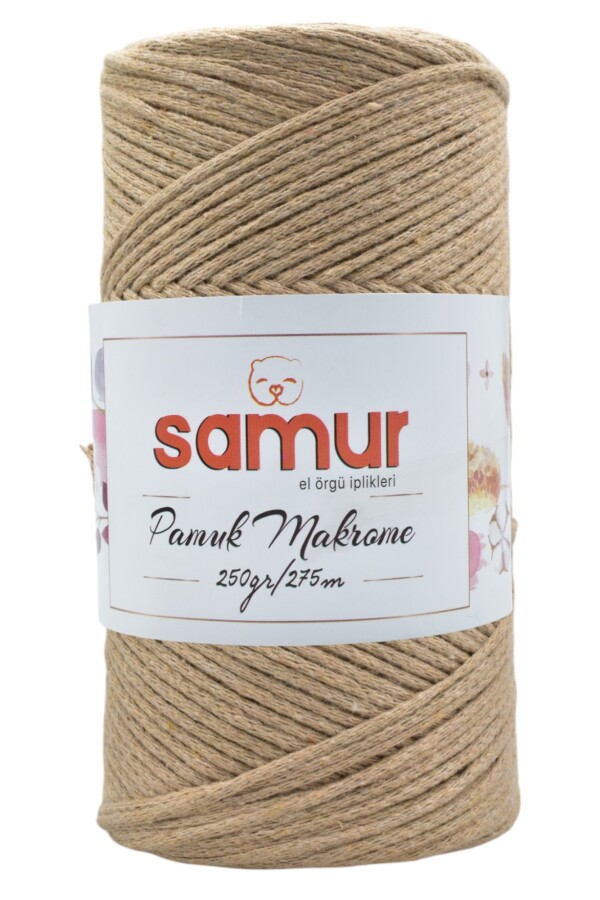 SAMUR,PAMUK MAKROME A52 SÜTLÜ KAHVE - SAMUR