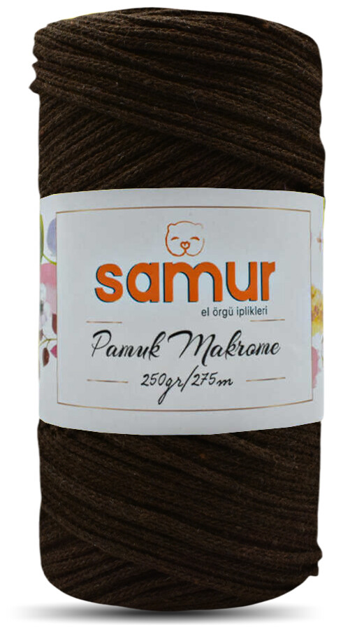 samur,pamuk makrome s01 koyu kahve - SAMUR