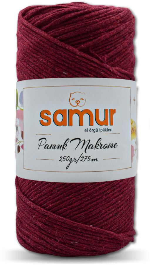 samur,pamuk makrome s04 bordo - SAMUR