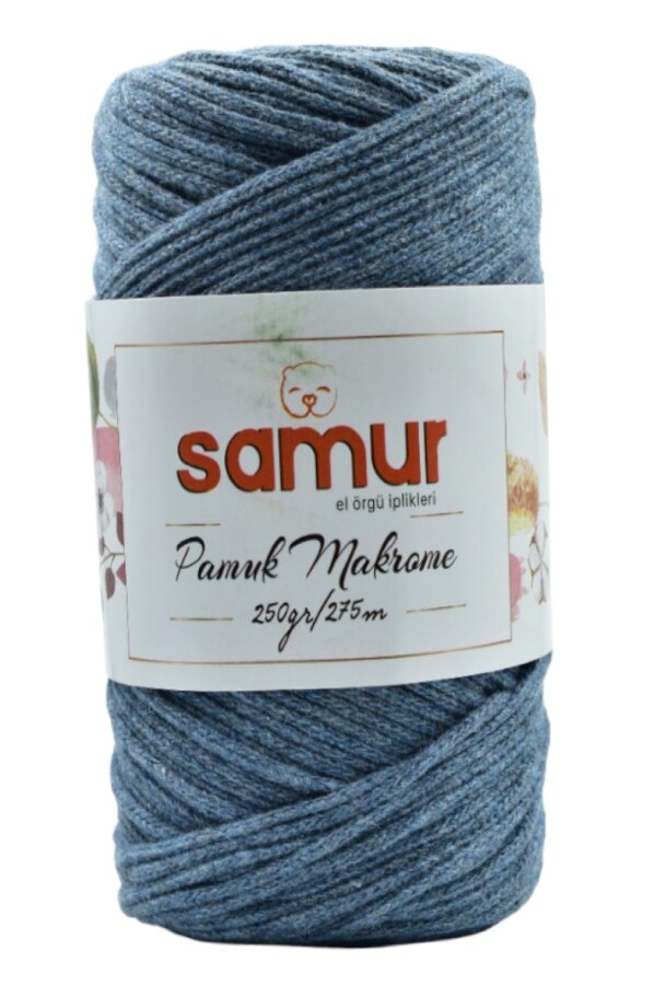 samur,pamuk makrome s09 ındıgo mavi - SAMUR