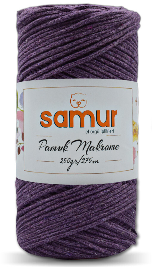 samur,pamuk makrome s13 koyu mürdüm - SAMUR