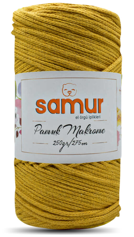 samur,pamuk makrome s19 hardal sarı - SAMUR