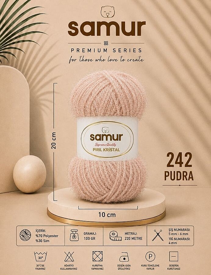SAMUR,PIRIL KRİSTAL 242 PUDRA - SAMUR
