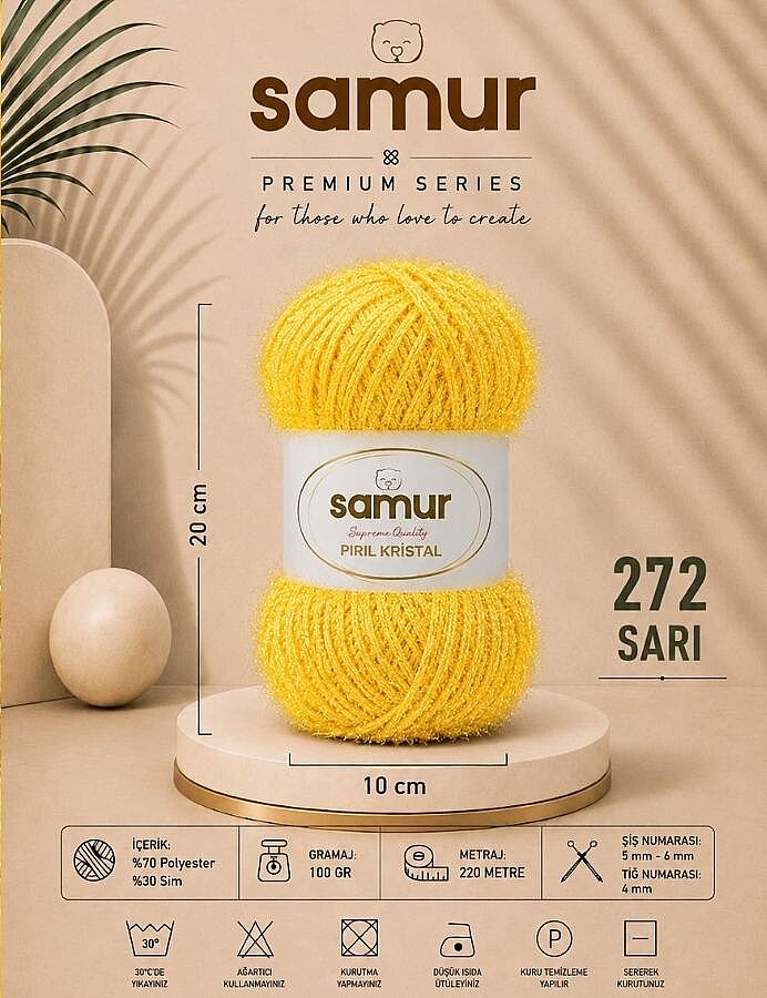 SAMUR,PIRIL KRİSTAL 272 SARI - SAMUR