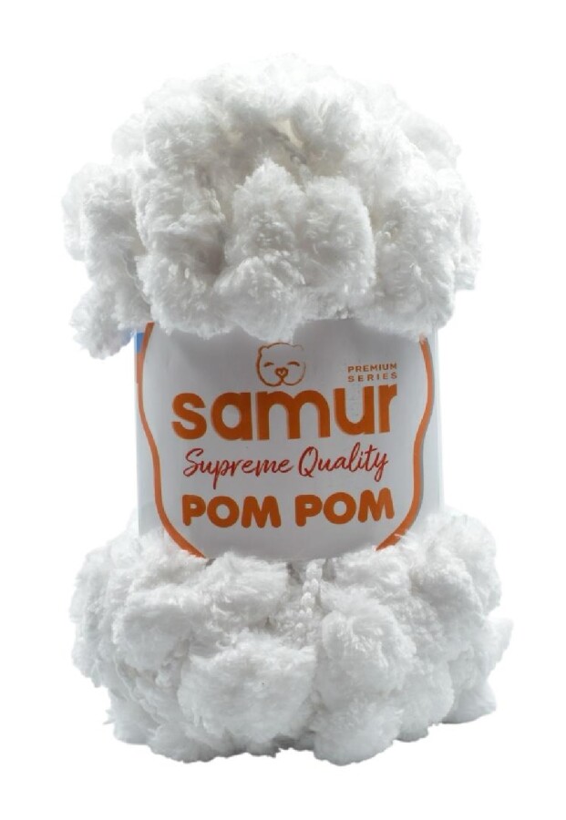 SAMUR,POMPOM 1201 BEYAZ - SAMUR
