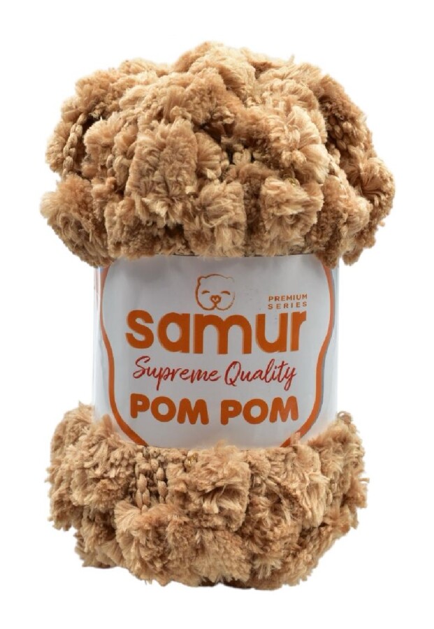 SAMUR,POMPOM 1234 KAHVE - SAMUR
